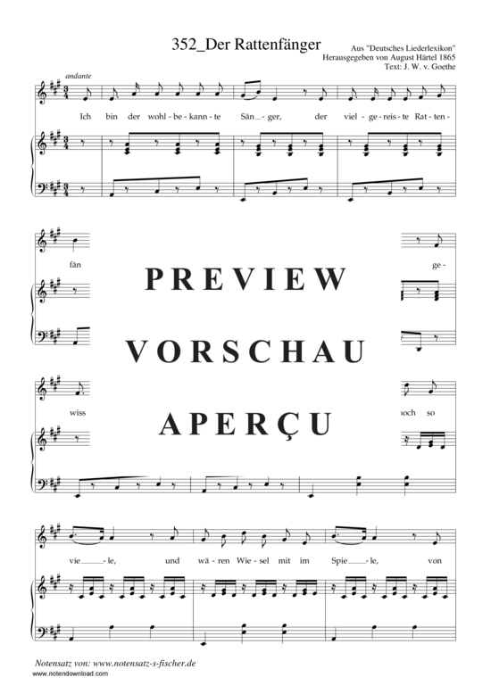 Product gallery: Page 2 of 3 Der Rattenfänger , , Piano and Voice