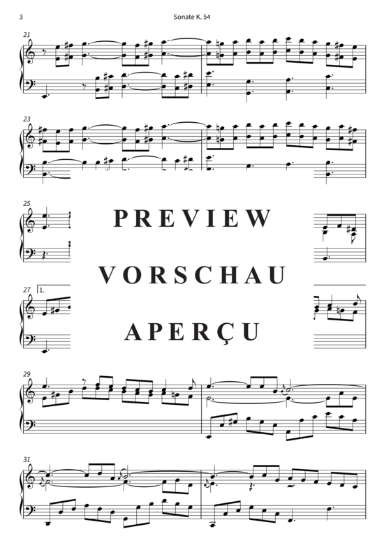 Produktgalerie: Seite 6 von 9 Sonate K. 54 , , Klavier Solo