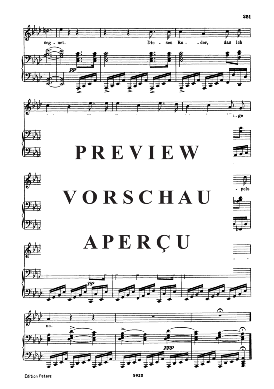 Product gallery: Page 3 of 3 Lied eines Schiffers an die Dioskuren D.360, , High Voice and Piano