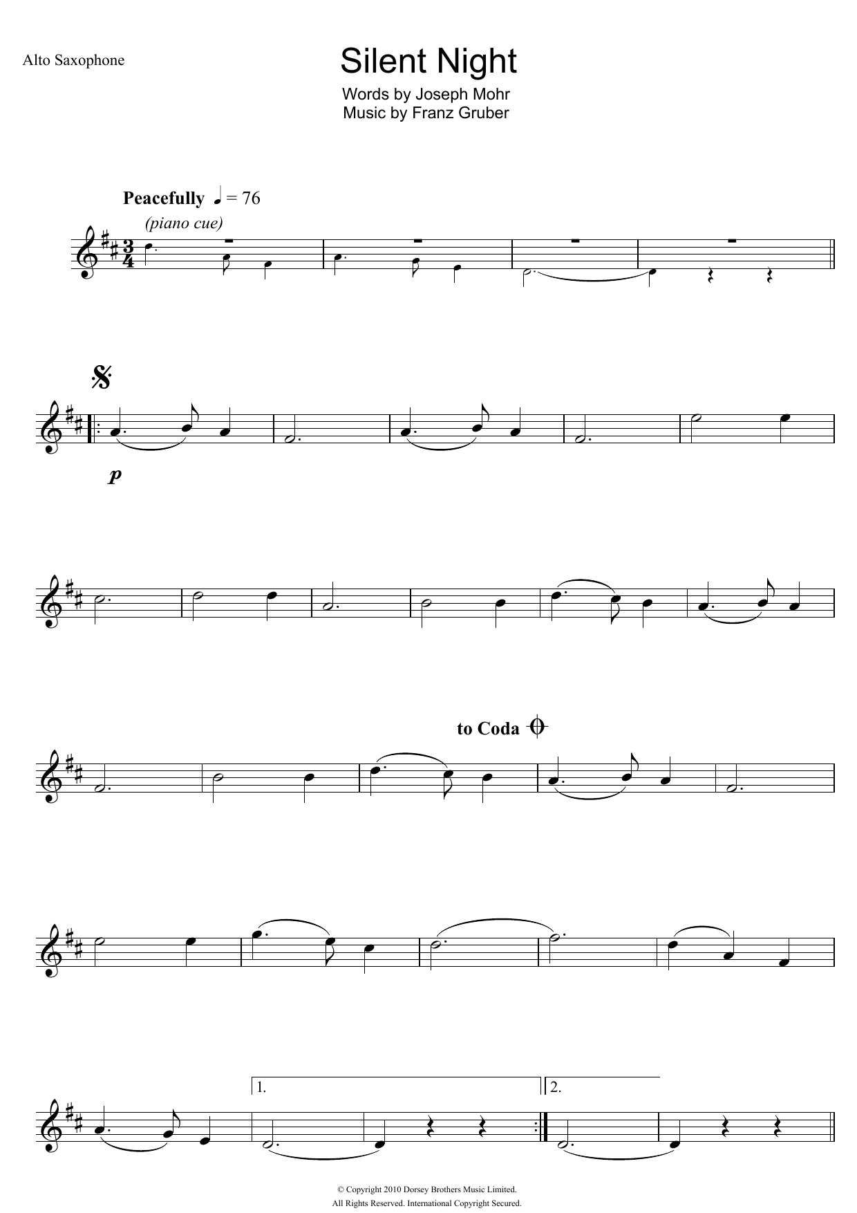 Product gallery: Page 1 of 1 Silent Night, Traditional Carol