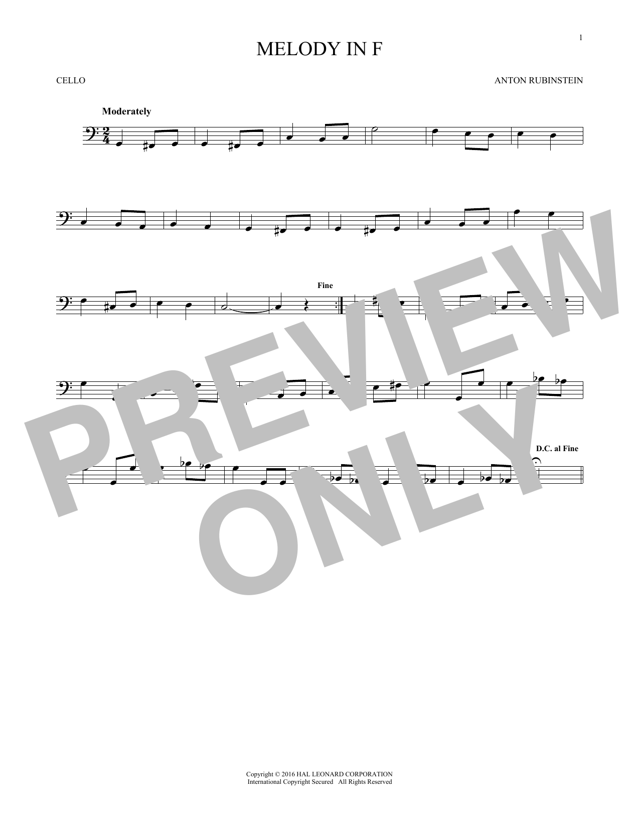 Produktgalerie: Seite 1 von 1 Melody In F, Anton Rubinstein, Violoncello