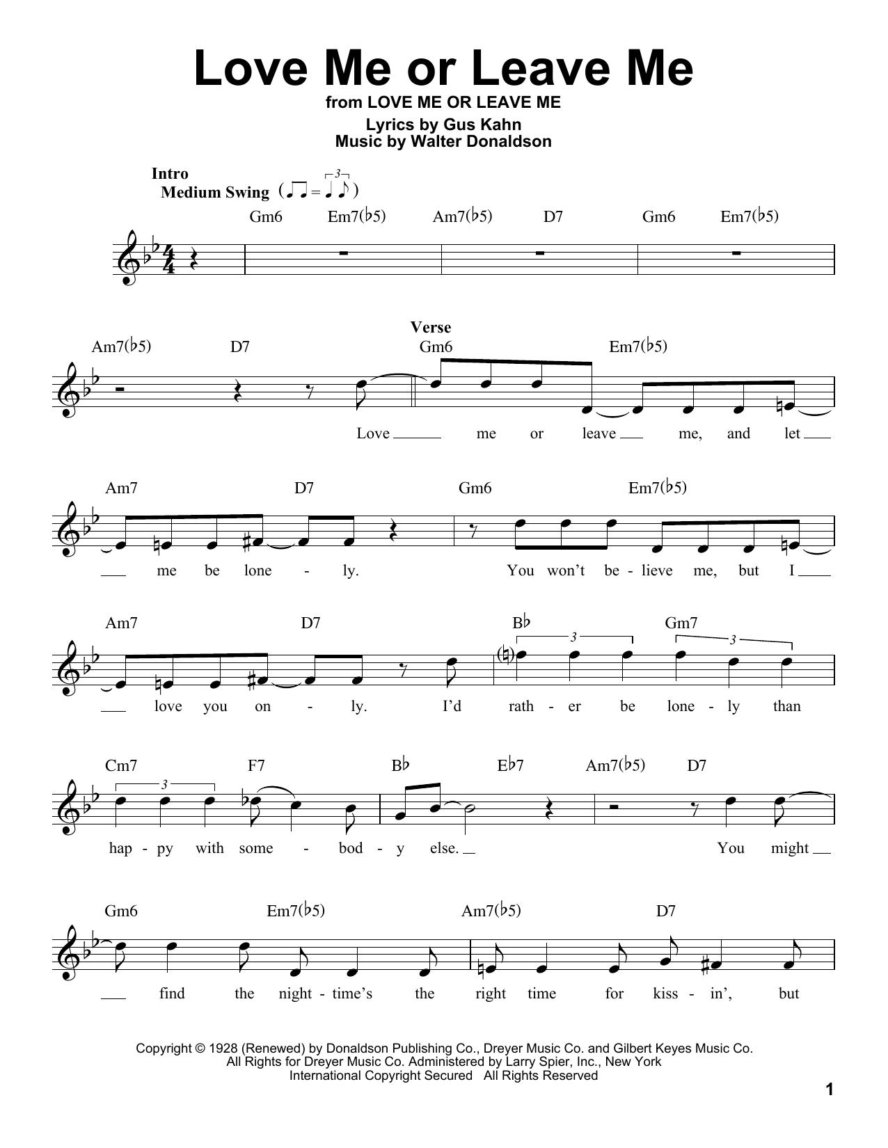 Produktbild zu: Love Me Or Leave Me