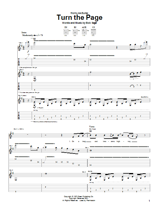 Produktgalerie: Seite 1 von 1 Turn The Page, Bob Seger, Gitarre