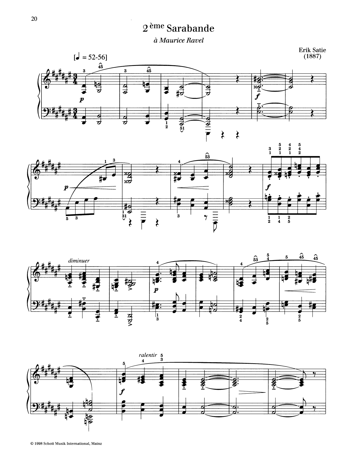 Product gallery: Page 1 of 1 2eme Sarabande, Erik Satie