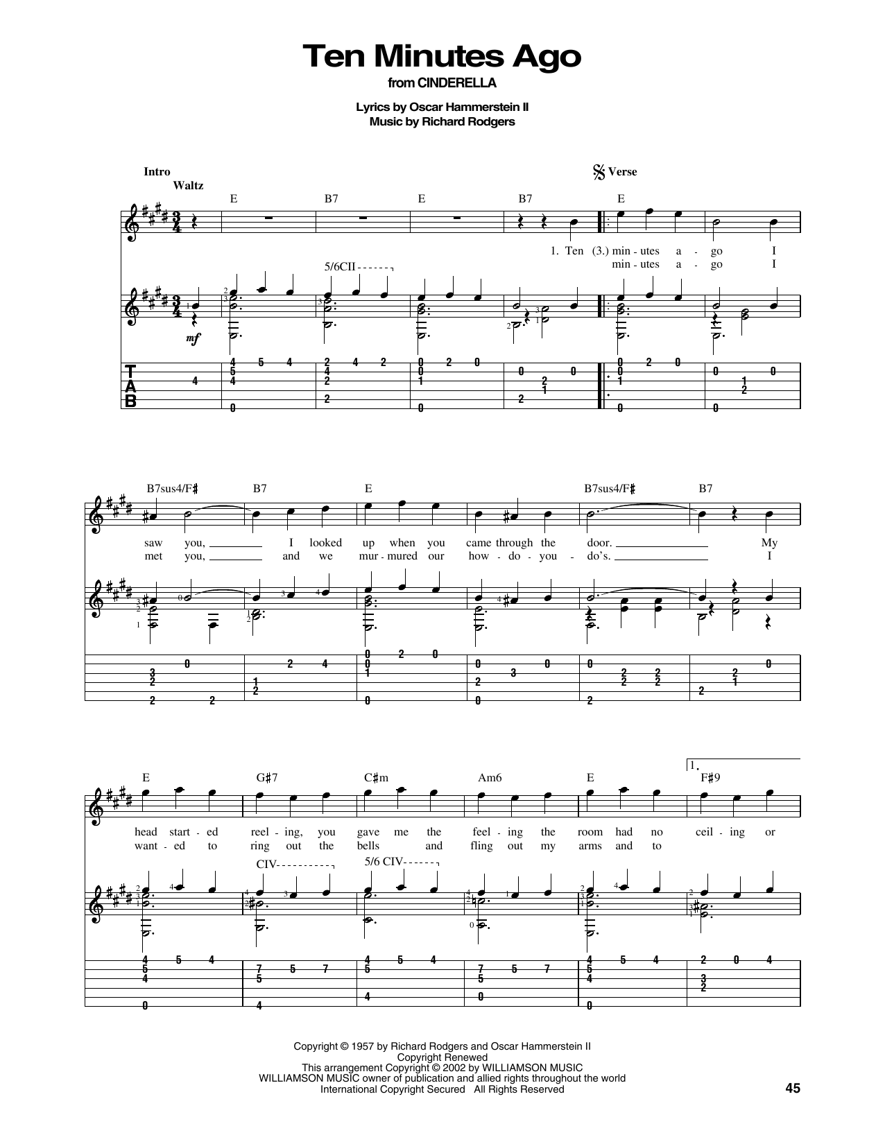 Produktbild zu:  Ten Minutes Ago (from Cinderella) - Rodgers & Hammerstein