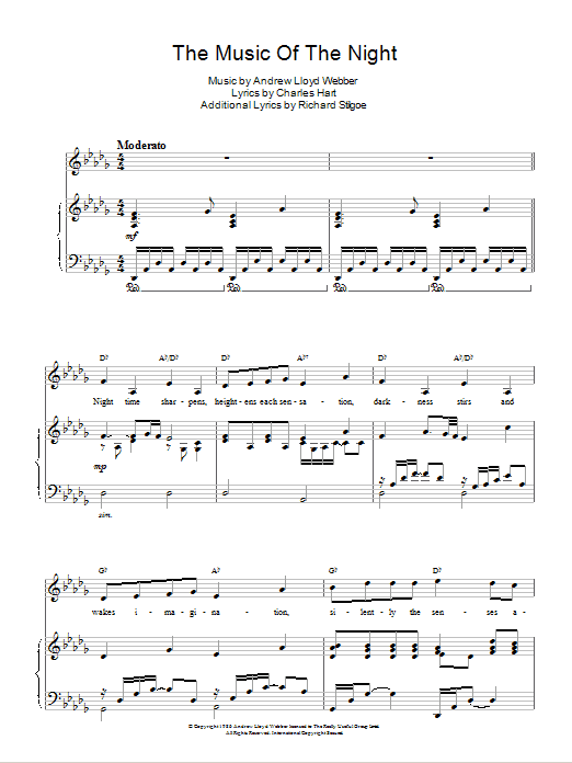 Produktbild zu: The Music Of The Night (from The Phantom Of The Opera)
