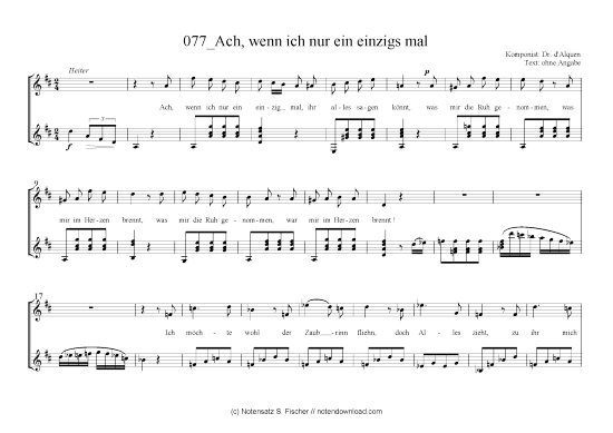 Product picture to: Ach, wenn ich nur ein einzigsmal Dr. d'Alquen 