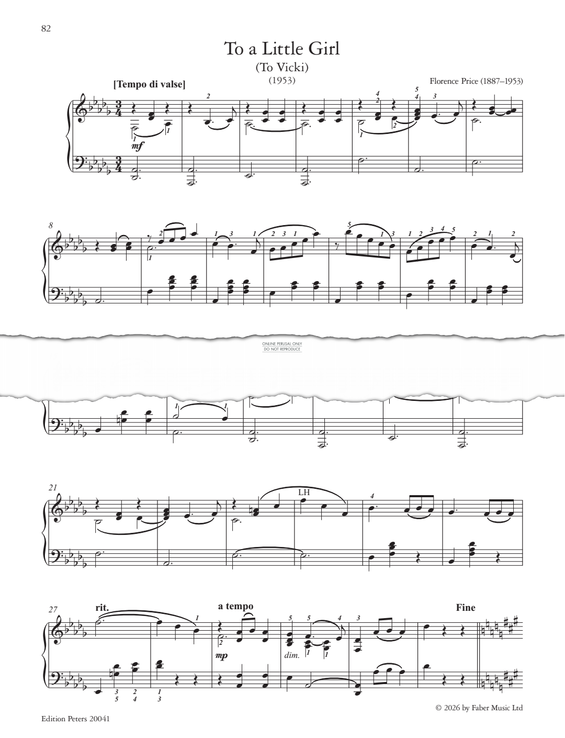 Produktbild zu: To a Little Girl (To Vicki)