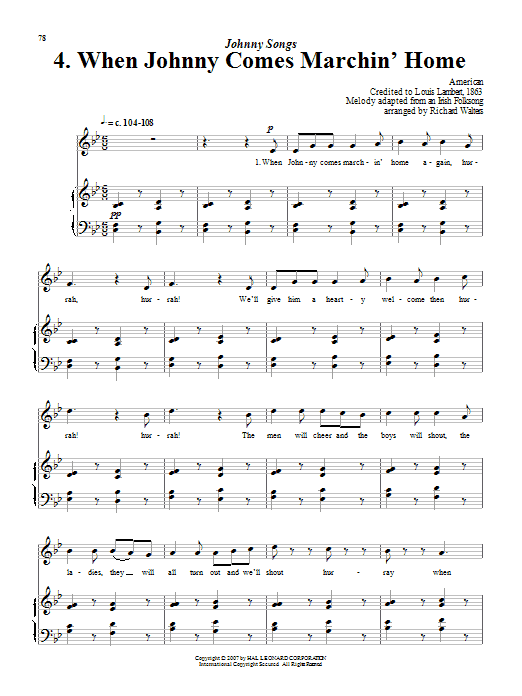 Produktbild zu: When Johnny Comes Marching Home