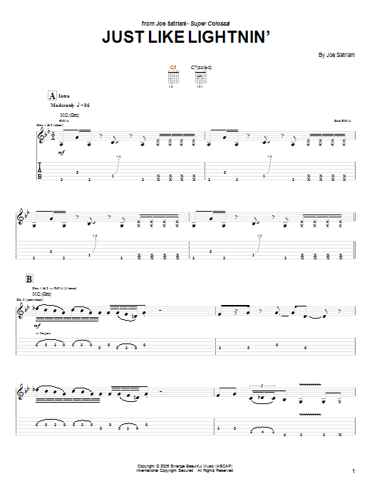 Produktgalerie: Seite 1 von 1 Just Like Lightnin', Joe Satriani, Gitarre