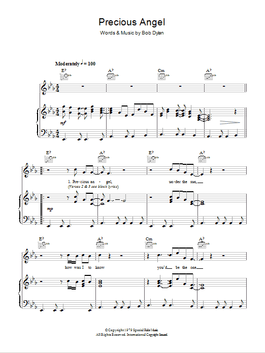 Produktgalerie: Seite 1 von 1 Precious Angel, Bob Dylan, Gesang, Gitarre, Klavier
