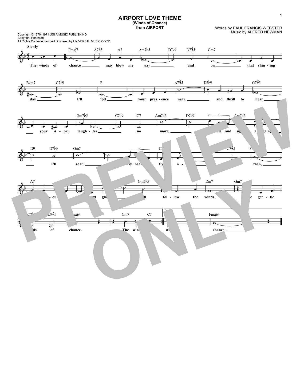 Product picture to: Airport Love Theme (Winds Of Chance)