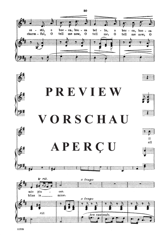 Product gallery: Page 7 of 9 Pur dicesti, o boca bella, Parisotti, Alessandro, Medium Voice and Piano