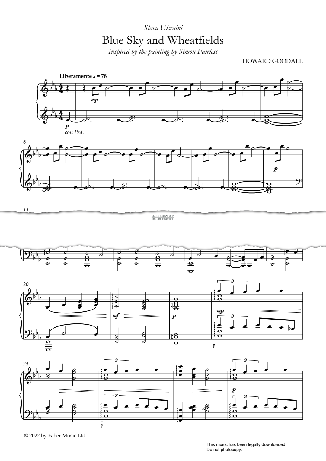 Produktgalerie: Seite 1 von 1 Blue Sky And Wheatfields, Howard Goodall, Klavier