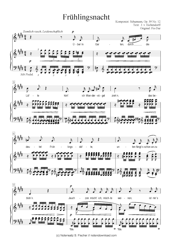 Produktgalerie: Seite 1 von 4 Frühlingsnacht  , , Klavier und Gesang