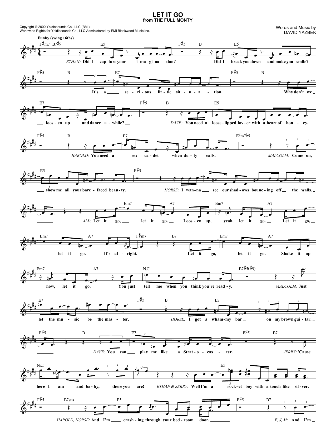 Produktbild zu: Let It Go (from The Full Monty)