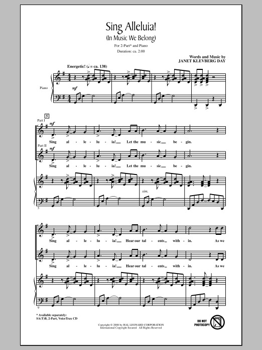 Produktbild zu: Sing Alleluia! (In Music We Belong)