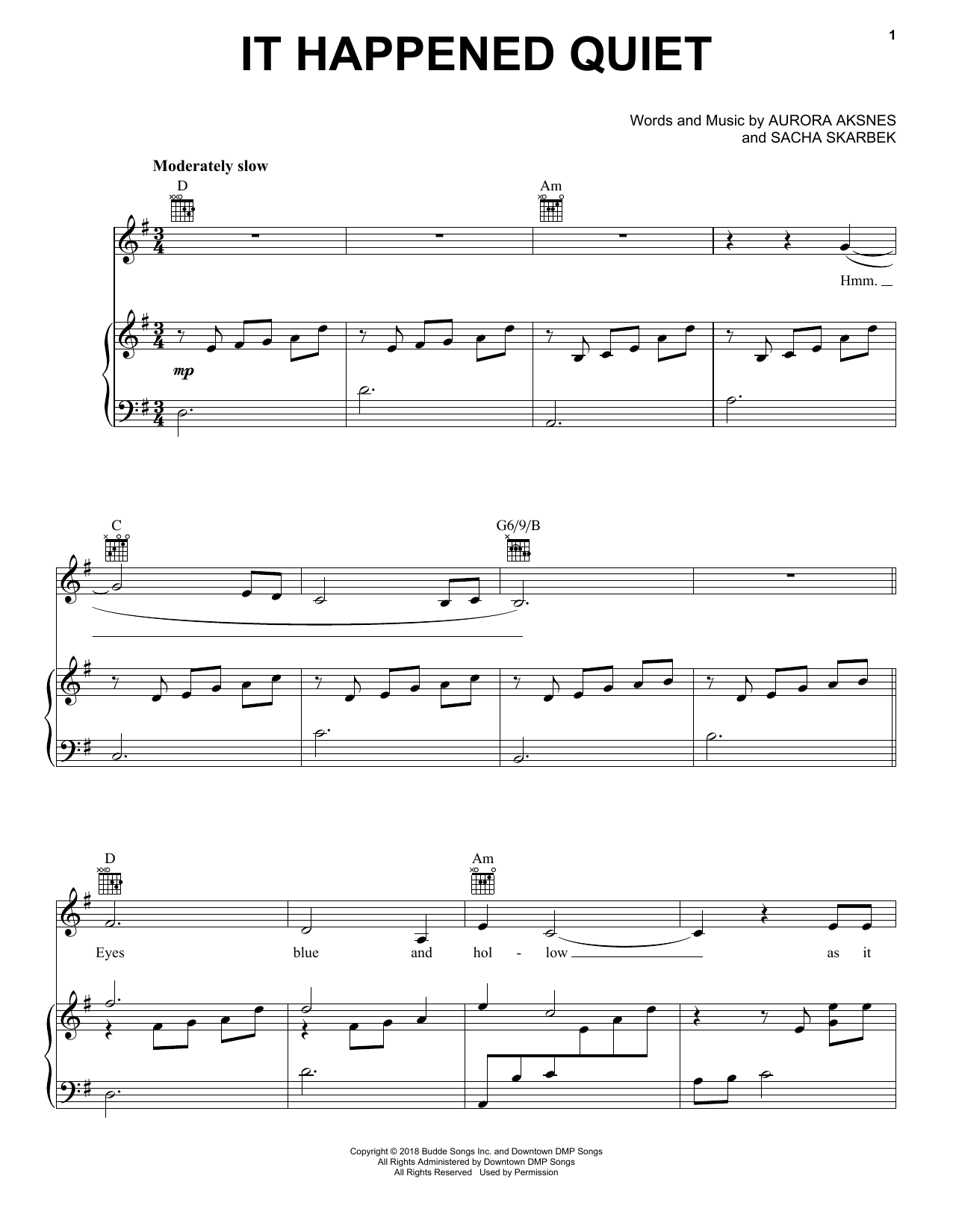 Produktgalerie: Seite 1 von 1 It Happened Quiet, Aurora, Gesang, Gitarre, Klavier