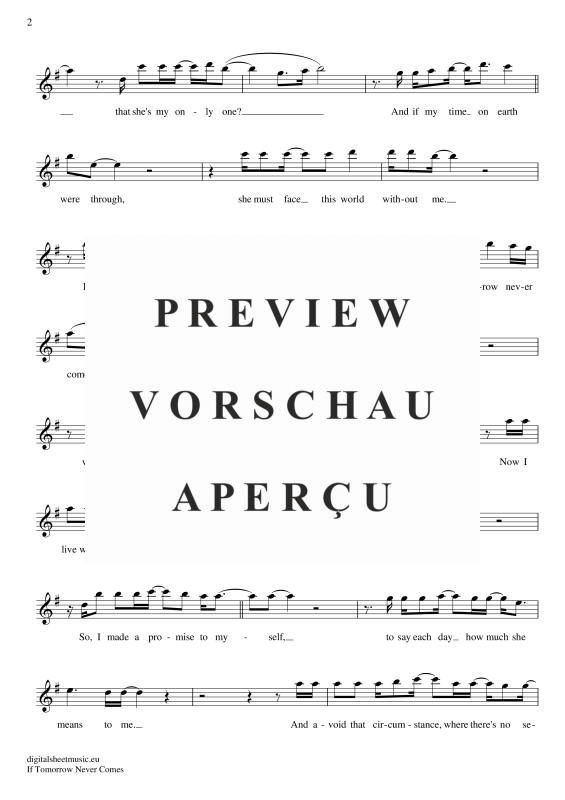 Product gallery: Page 3 of 4 If Tomorrow Never Comes , Keatin, Ronan, Alto Saxophone