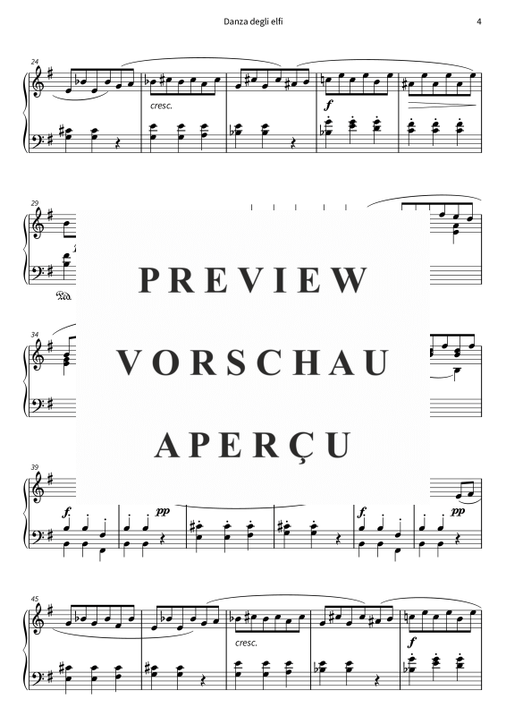 Product gallery: Page 6 of 7 Danza degli elfi - N. 4 da Pezzi lirici, Libro 1, op. 12, , Piano Solo