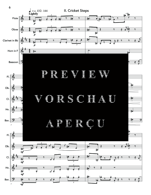 Produktgalerie: Seite 10 von 11 Bagatelles for Bugs, , (Holzbläser Quintett)