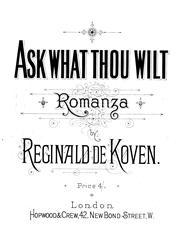 Produktbild zu: Ask What Thou Wilt