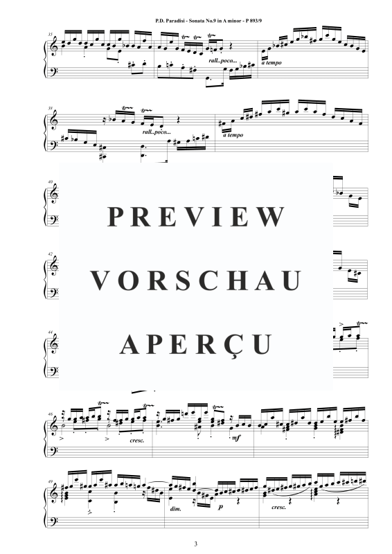 Produktgalerie: Seite 4 von 9 Sonate Nr. 9 in A-Moll, , Klavier Solo