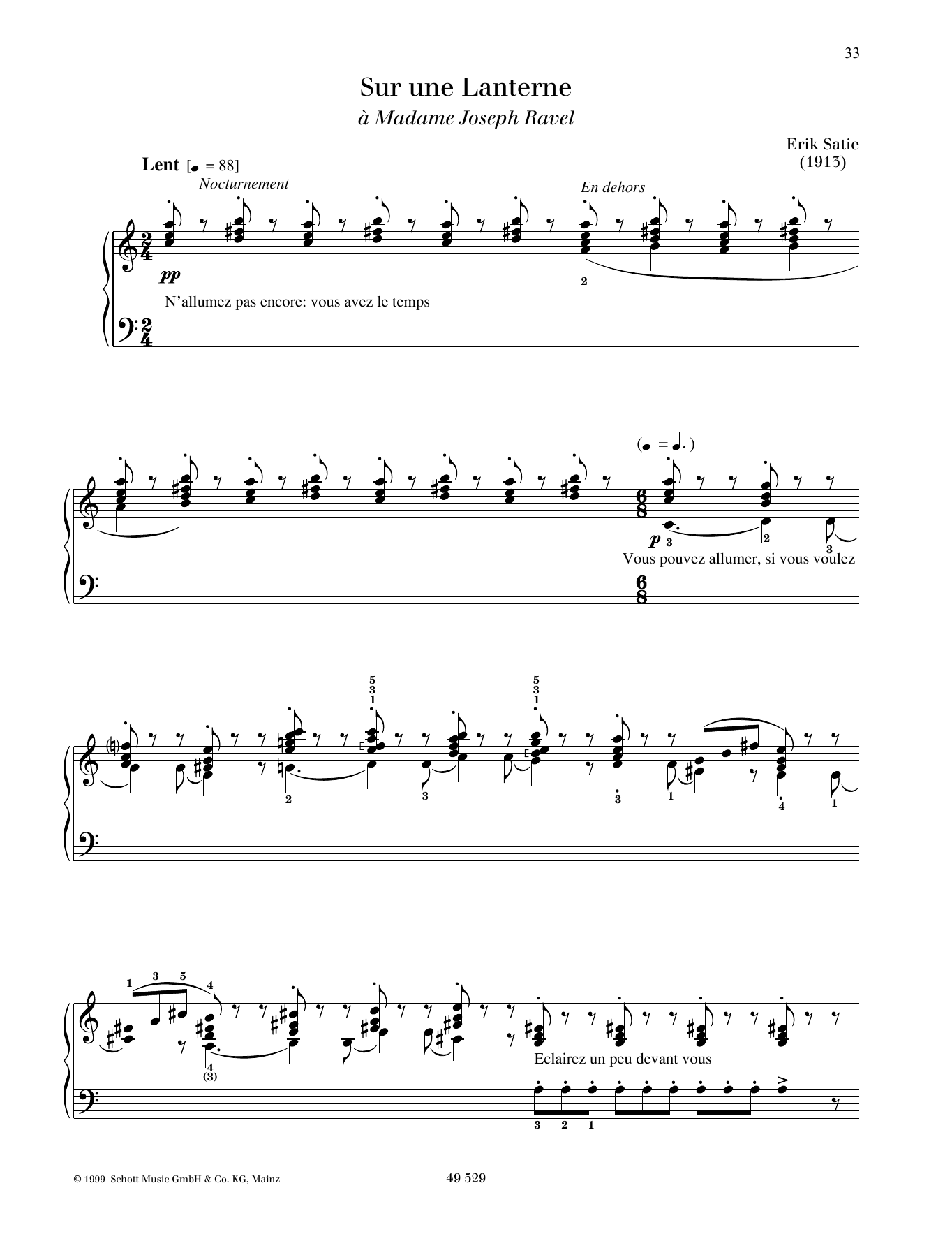 Product gallery: Page 1 of 1 Sur une Lanterne, Erik Satie