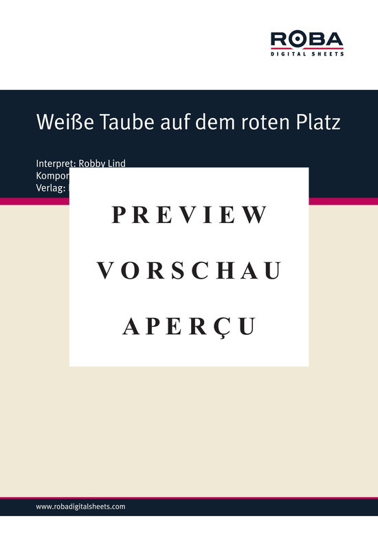 Product gallery: Page 2 of 3 Weiße Taube auf dem roten Platz , Lind, Robby, Piano and Voice