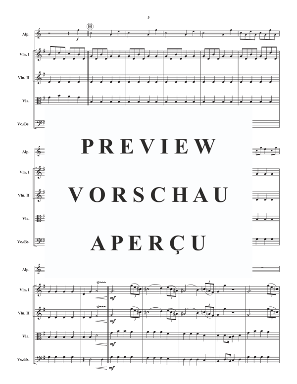 Produktgalerie: Seite 7 von 11 Sinfonia in G, , Alphorn in G und Streicher Quartett