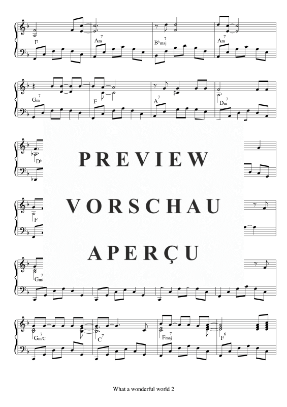 Product gallery: Page 3 of 5 What A Wonderful World, Armstrong, Louis, Piano Solo