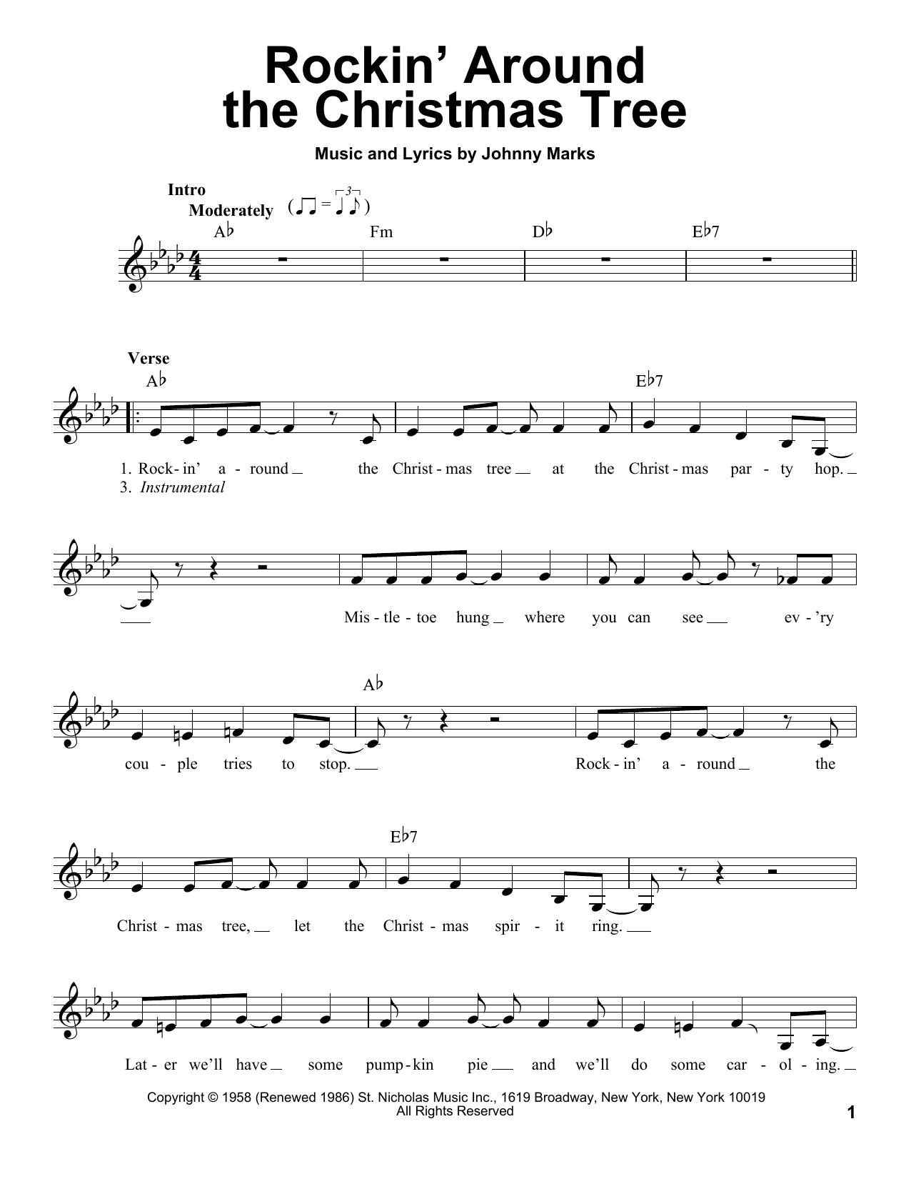 Product picture to:  Rockin' Around The Christmas Tree - Johnny Marks