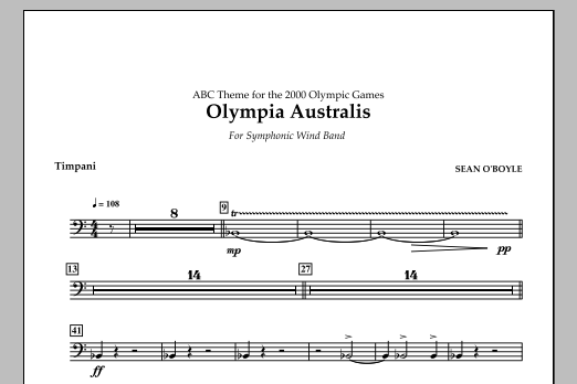 Produktbild zu:  Olympia Australis (Symphonic Wind Band) - Timpani - 