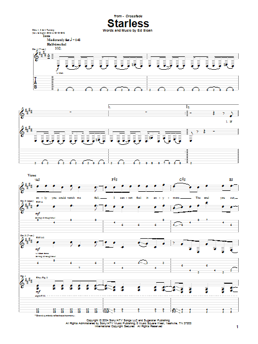 Produktgalerie: Seite 1 von 1 Starless, Crossfade, Gitarre