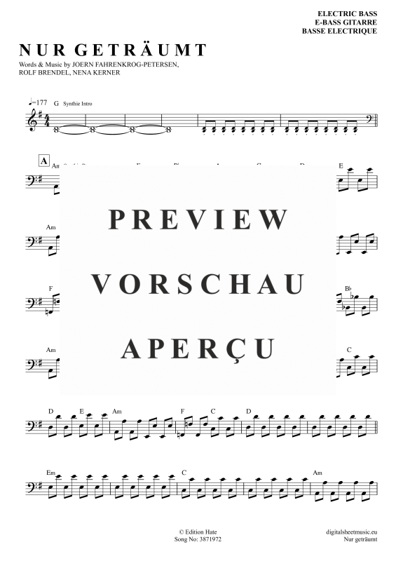 gallery: Nur geträumt, Nena, E-Bass