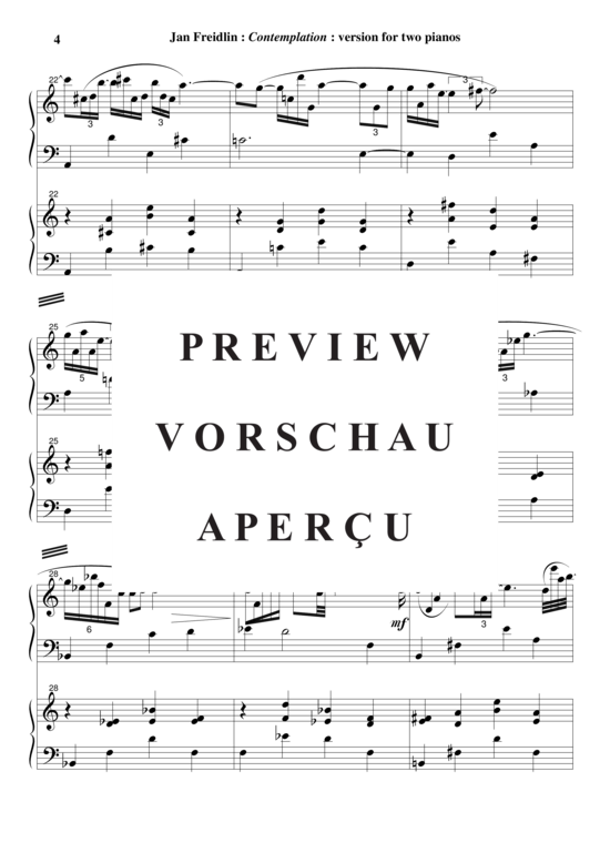Product gallery: Page 5 of 12 Contemplation , , (piano + orchestra / version for 2 pianos)
