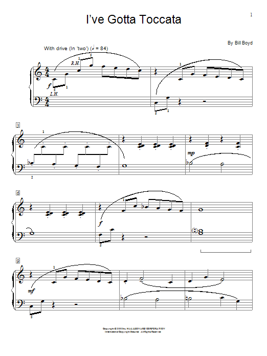 Product picture to: I've Gotta Toccata
