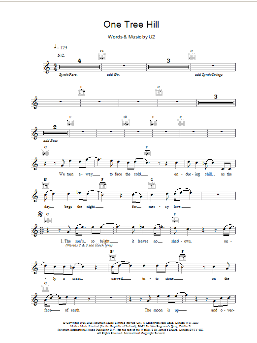 Produktgalerie: Seite 1 von 1 One Tree Hill, U2, Melodieinstrument
