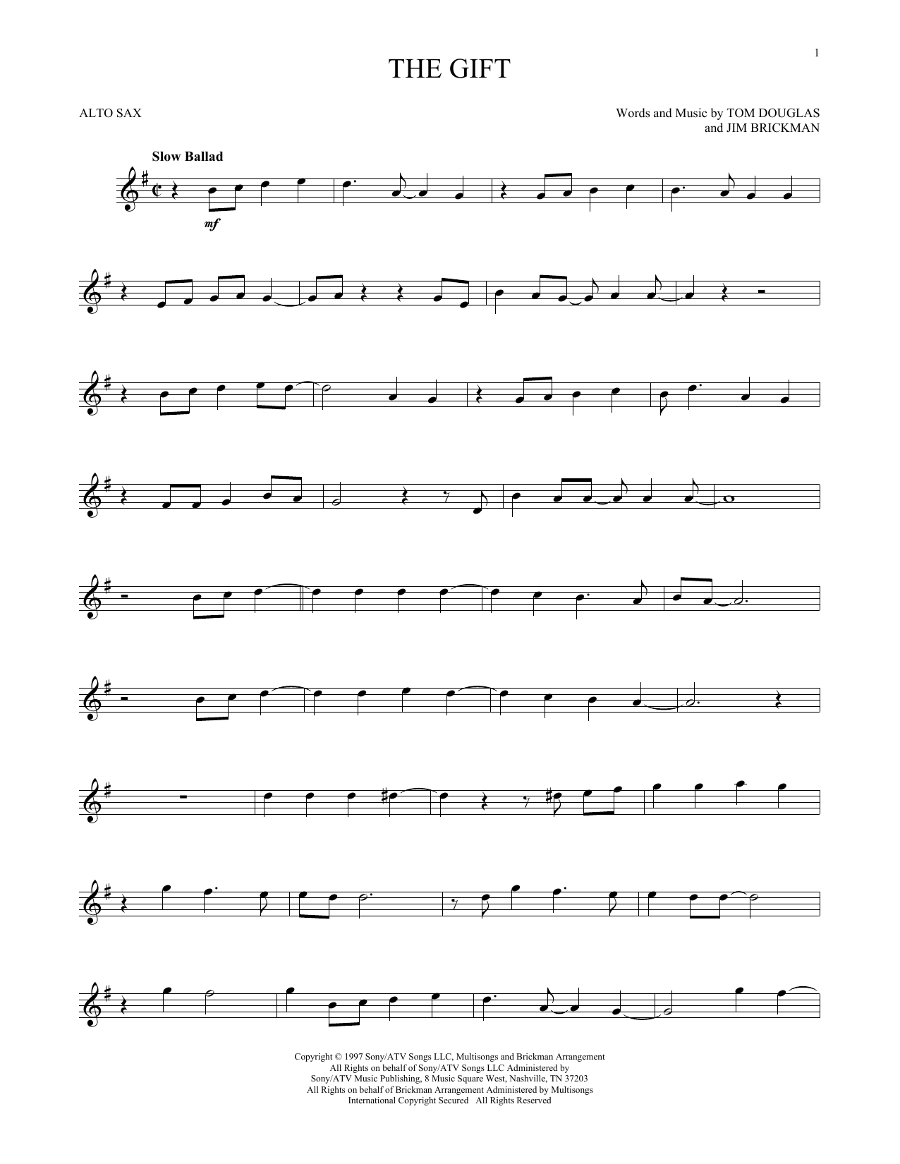 Product gallery: Page 1 of 1 The Gift, Jim Brickman