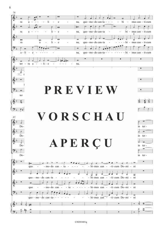 gallery: Super flumina Babylonis (Psalm 136), , Gemischter Chor 8-stimmig und BC