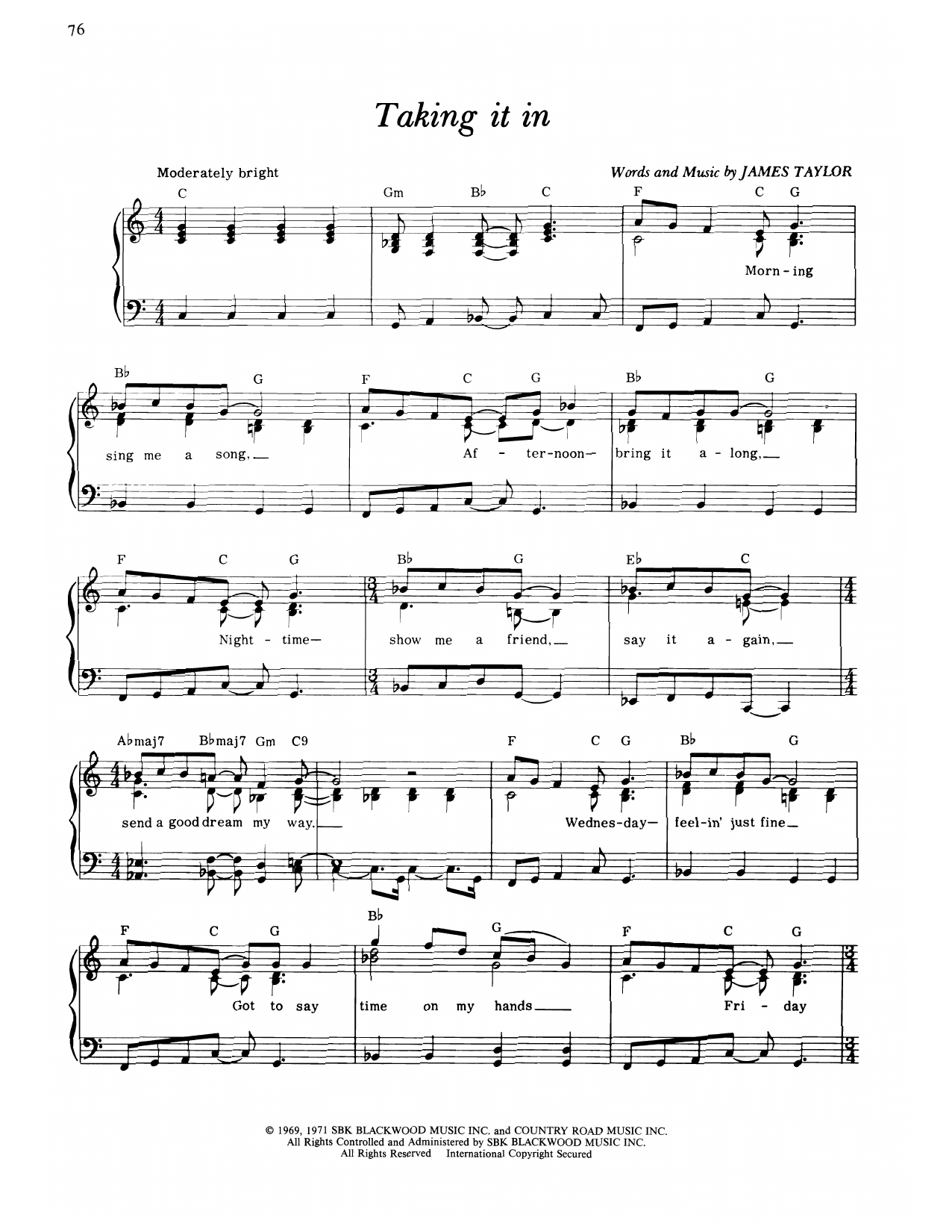 Produktgalerie: Seite 1 von 1 Taking It In, James Taylor, Gesang, Gitarre, Klavier