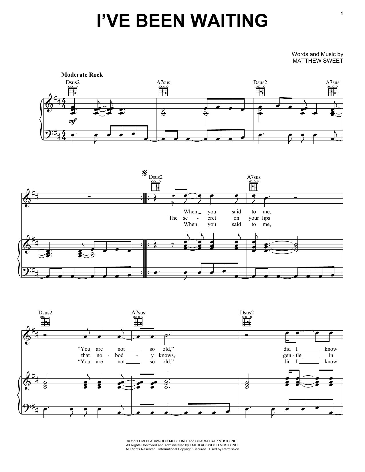 Produktgalerie: Seite 1 von 1 I've Been Waiting, Matthew Sweet, Gesang, Gitarre, Klavier