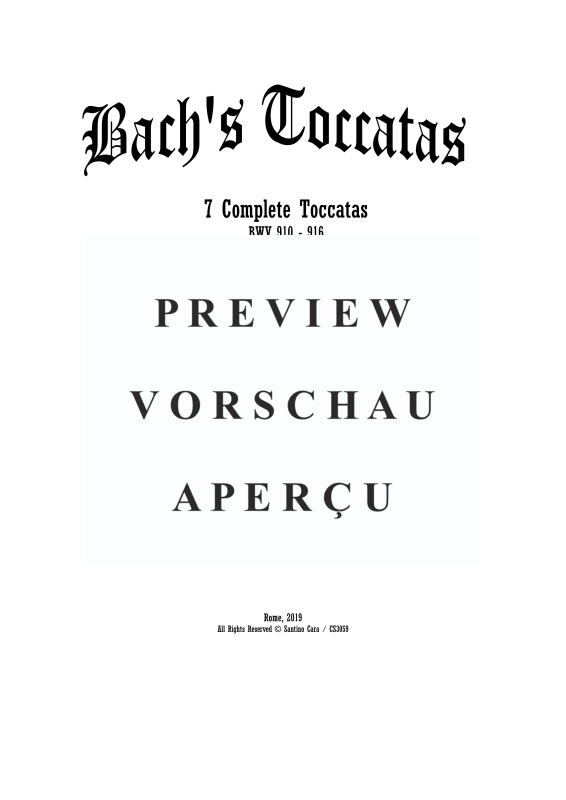 Produktgalerie: Seite 2 von 11 7 Toccatas BWV 910-916, , Cembalo/Klavier Solo