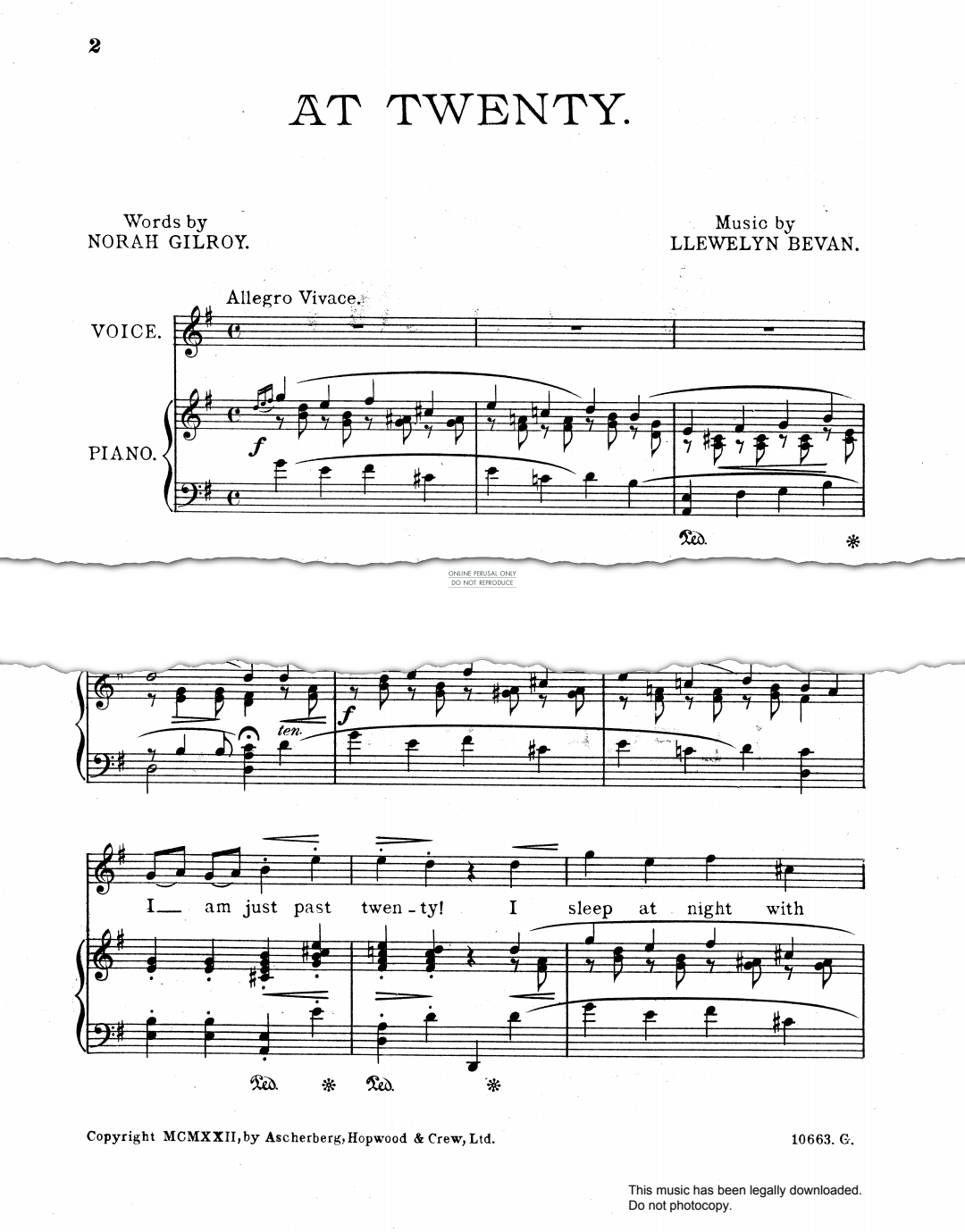 Produktgalerie: Seite 1 von 1 At Twenty, Llewelyn Bevan, Gesang, Klavier