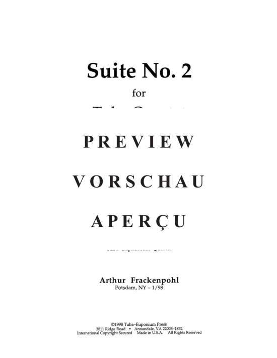 gallery: Suite No 2 for Tuba Quartet , , (Tuba Quartett EETT)