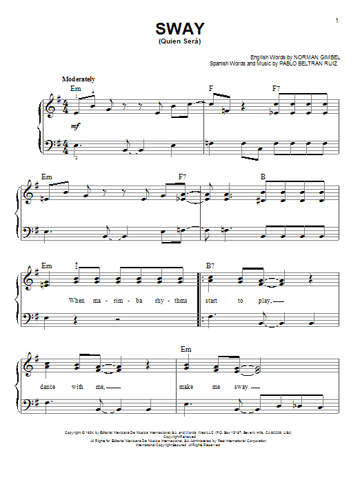 Product gallery: Page 1 of 1 Sway (Quien Sera), Glee Cast