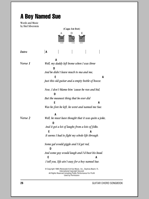 Produktbild zu: A Boy Named Sue