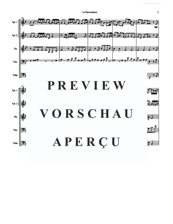 Produktgalerie: Seite 5 von 11 La Réjouissance, , Blechbläserquintett
