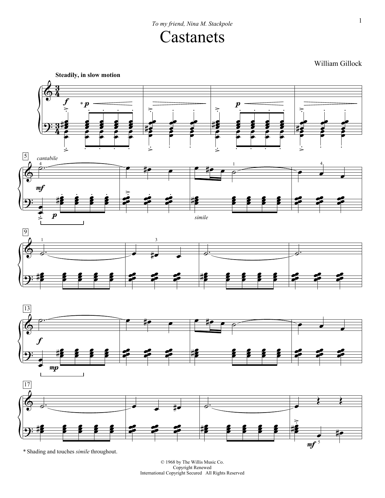 Produktgalerie: Seite 1 von 1 Castanets, William Gillock, Klavier