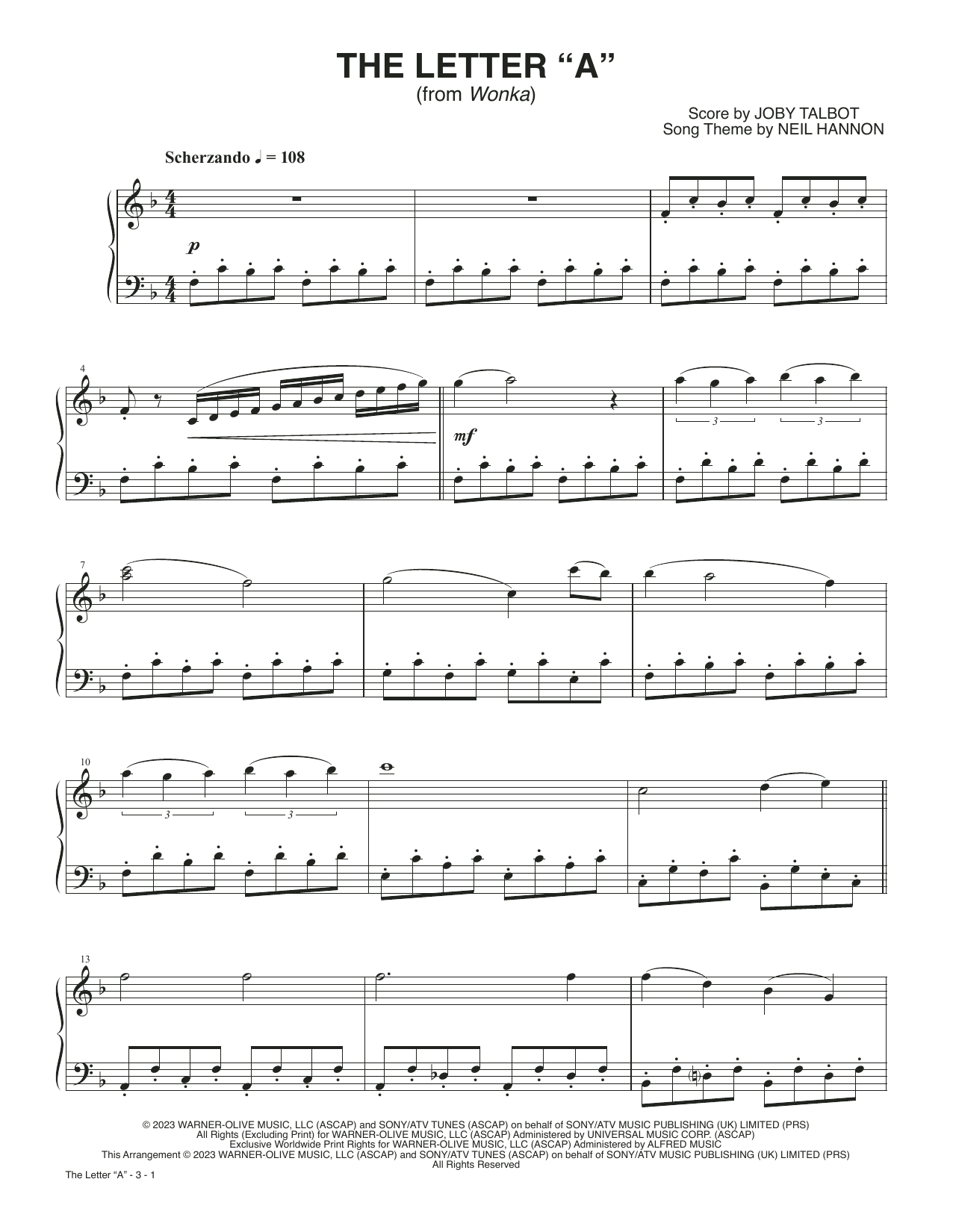 Produktbild zu: The Letter "A" (from Wonka)